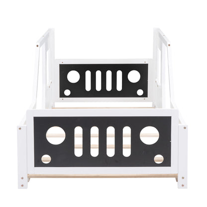 Classic Car Shaped Platform Bed With Wheels