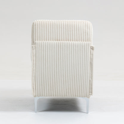 Single Couch Modular Armless Accent Chair With Back Cushion