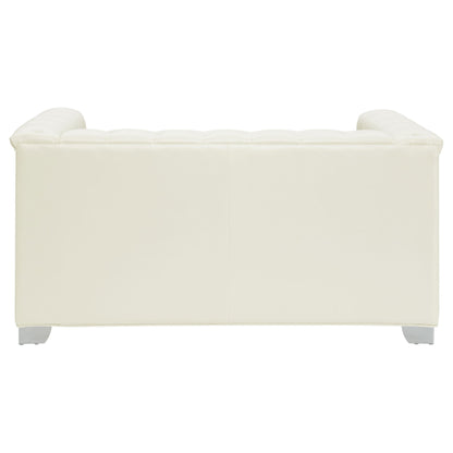 Earline - Upholstered Track Arm Loveseat - White