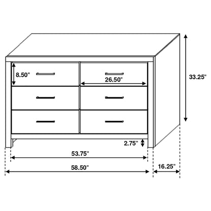 Geary - Slatted Headboard Panel Bedroom Set