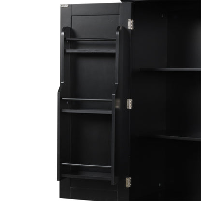 Bathroom Storage Cabinet With Doors And Drawer, Adjustable Shelf