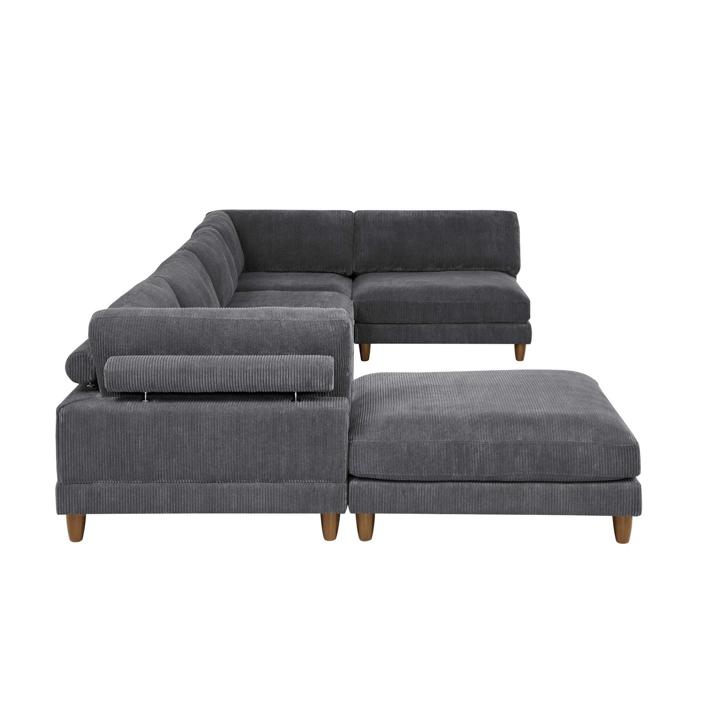 Modern Modular Sectional With Adjustable Back Support