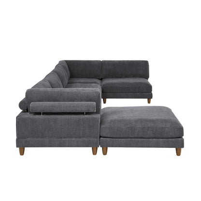 Modern Modular Sectional With Adjustable Back Support