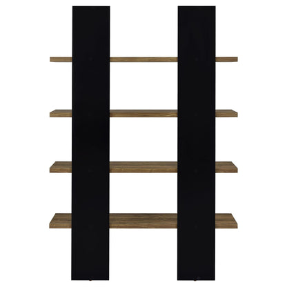 Mystrene - 4 Shelf Bookcase With Open Shelving Design - Black