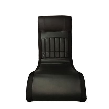 Foldable Gaming Chair With Onboard Speakers, LED Strip Lighting, Bluetooth, Vibration Massage, USB Charging Port - Black