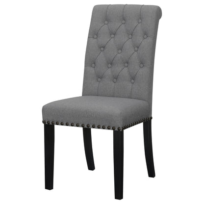 Tufted Rolled Backrest Side Chairs (Set of 2)