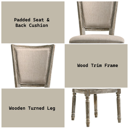 Gabrian - 7 Pieces Dining Room Set, Reclaimed - Beige / Gray
