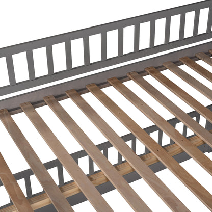 Low Bunk Bed With Slide, Fence And Ladder