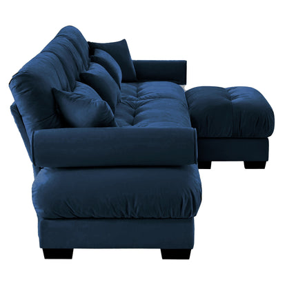 Super Comfort Oversized Modular Sectional Sofa With Movable Ottoman