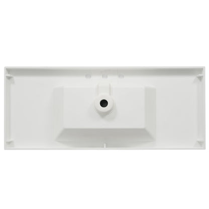 Vanity Top With 3 Faucet Holes, Rectangular Basin For Bathroom - White