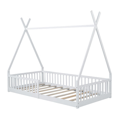 House Shaped Design Bed With Fence