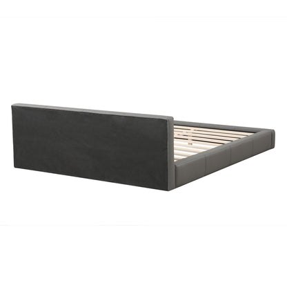 Stylish Upholstered Bed With Birch Wood Frame