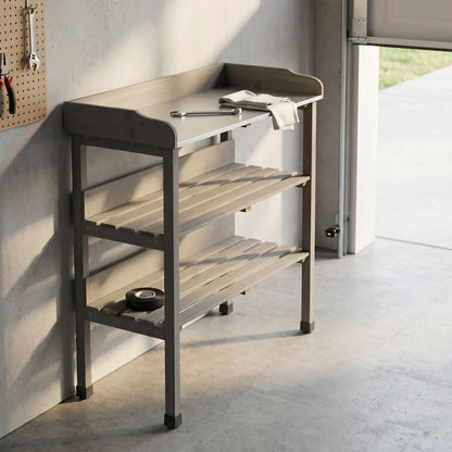 Outdoor Potting Table, 3 Tier Workbench