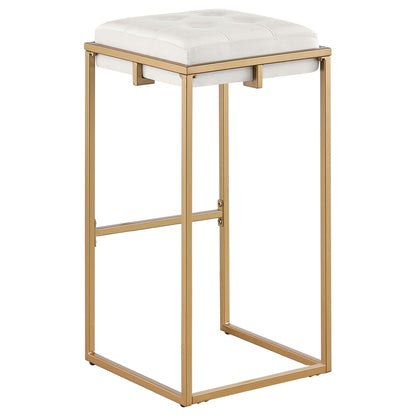 Soccoro - Square Tufted Cushion Stools (Set of 2) - Beige