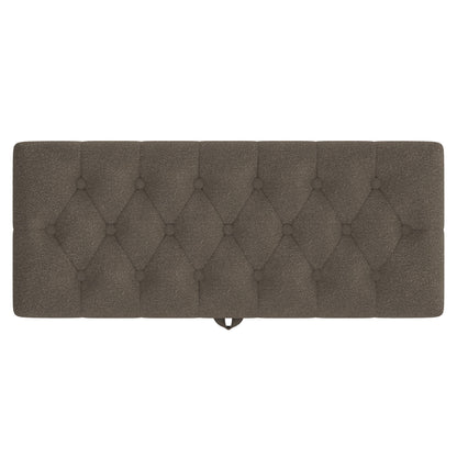 Modern Tufted Storage Ottoman Bench With Metal Legs