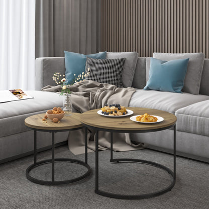 Round Nesting Coffee Table (Set of 2)