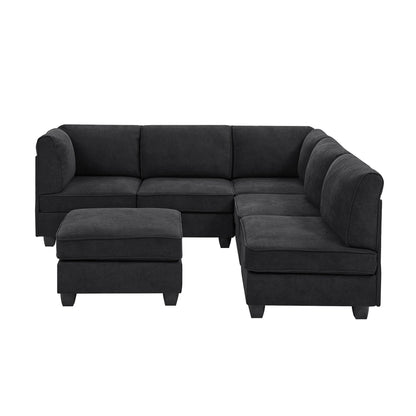 Upholstered Modular Sectional - Black