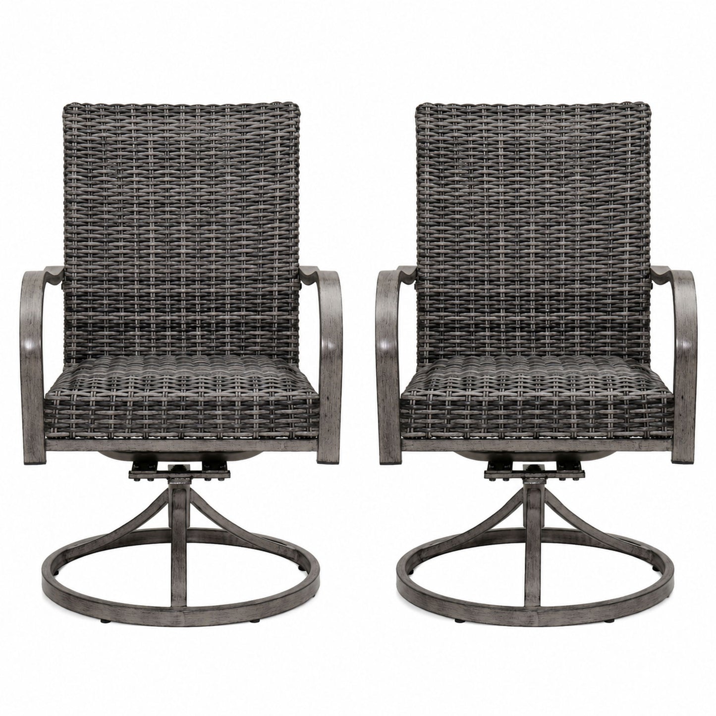 Outdoor Swivel Dining Chair (Set of 2) - Gray