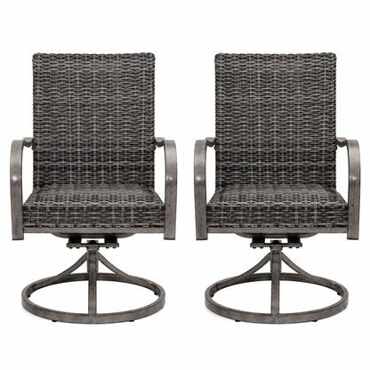 Outdoor Swivel Dining Chair (Set of 2) - Gray