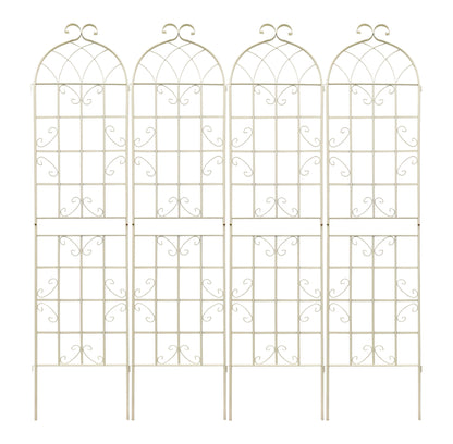 Metal Garden Rustproof Trellis For Climbing Plants Outdoor Flower Support