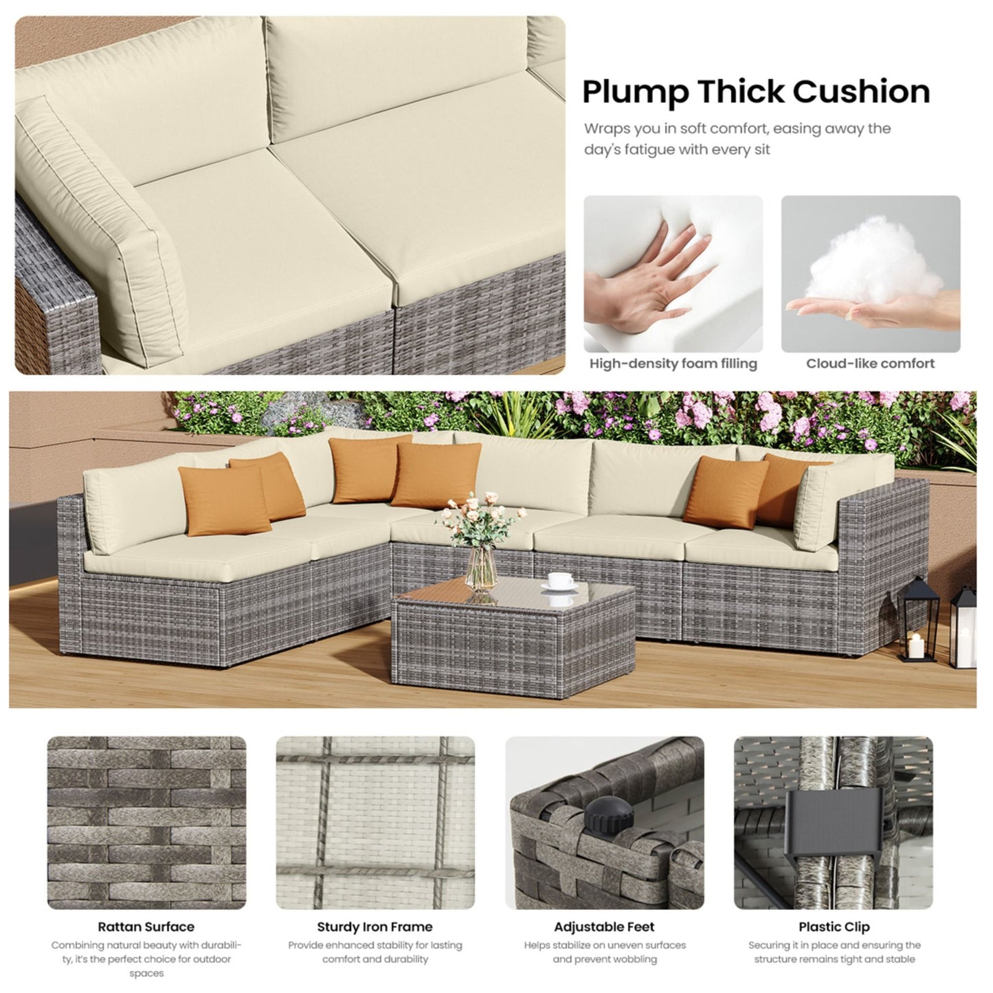 Modern Patio Set With Coffee Table