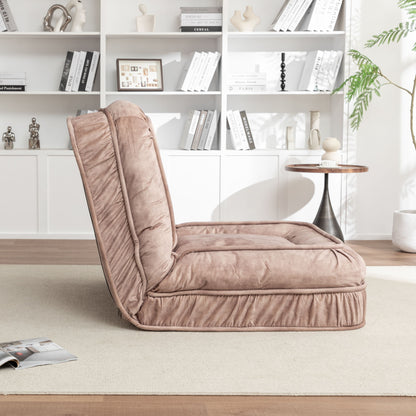 Upholstered Human Dog Bed And Pets, Bean Bag Floor Sofa With Massage Pillow, 5 Adjustable Positions & 2 Soft Pillows