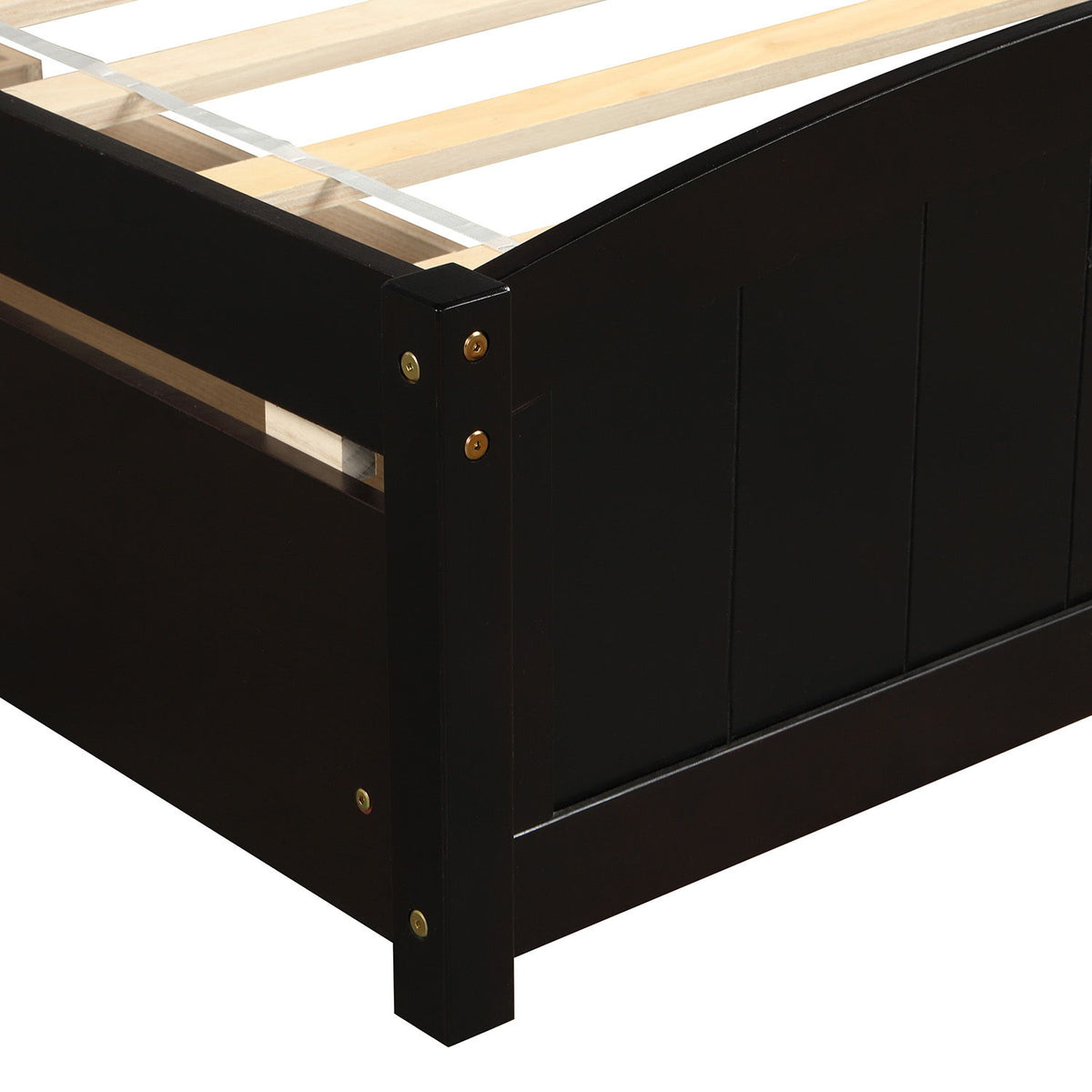 Platform Bed & Headboard, Footboard And Wood Slat Support