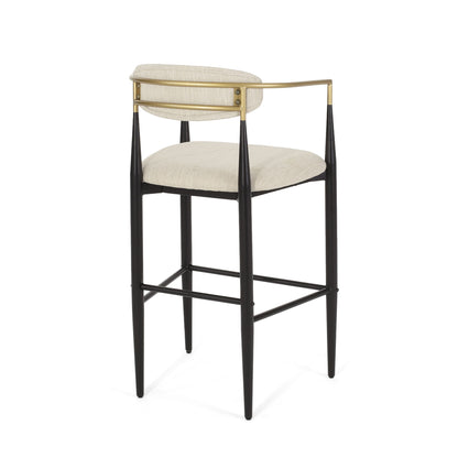 Upholstered Bar Stools With Backs For Kitchen Island (Set of 2)