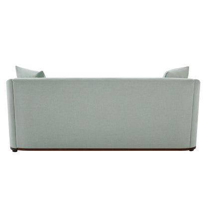 3 Seater Sofa With Wrap Around Armrests And Throw Pillows
