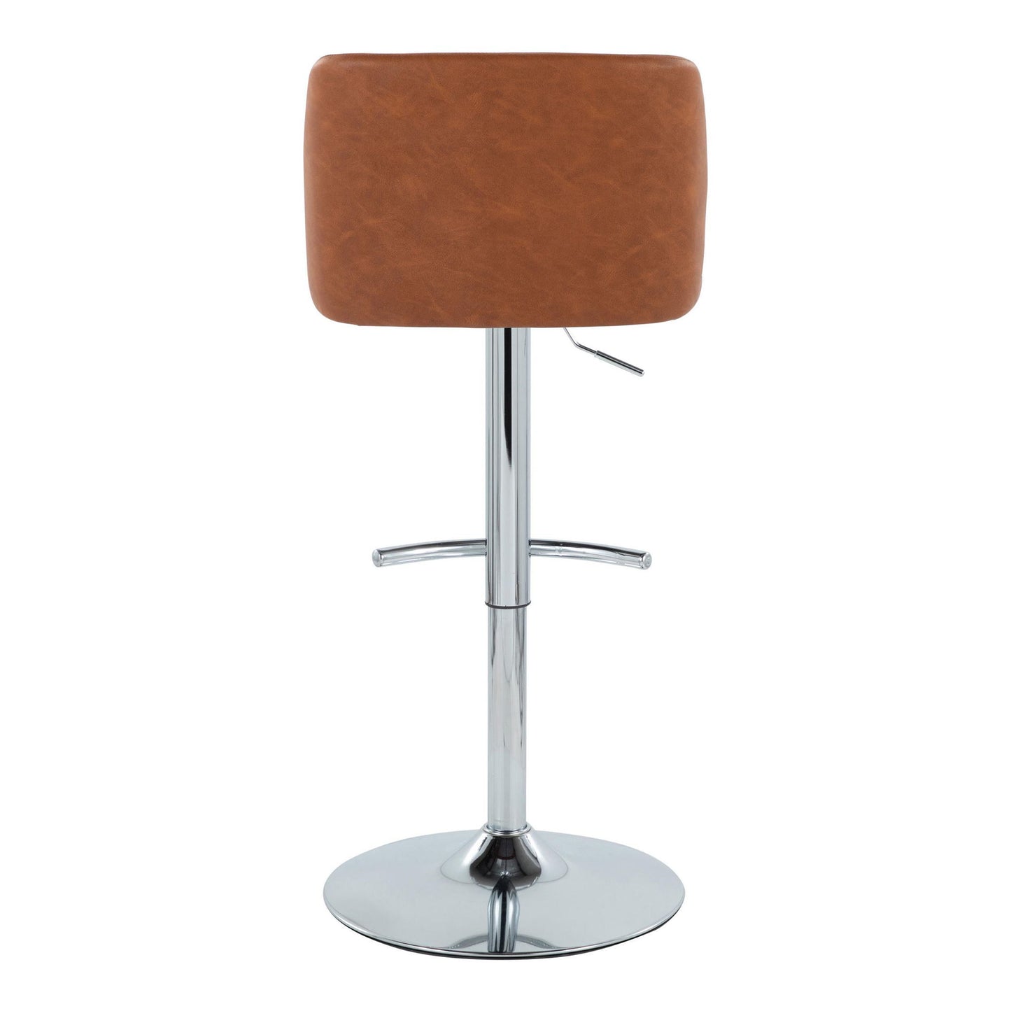 Toriano - Contemporary Adjustable Barstool With Swivel & Rounded T Footrest (Set of 2)