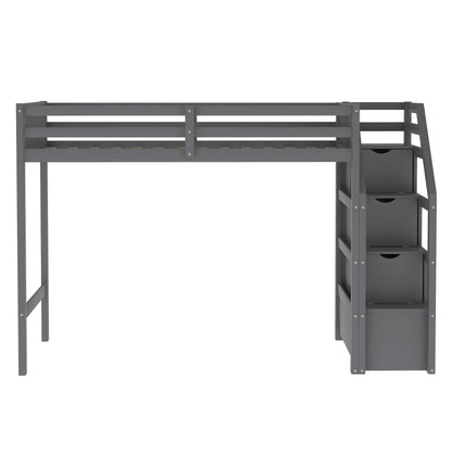Loft Bed With Staircase And Storage