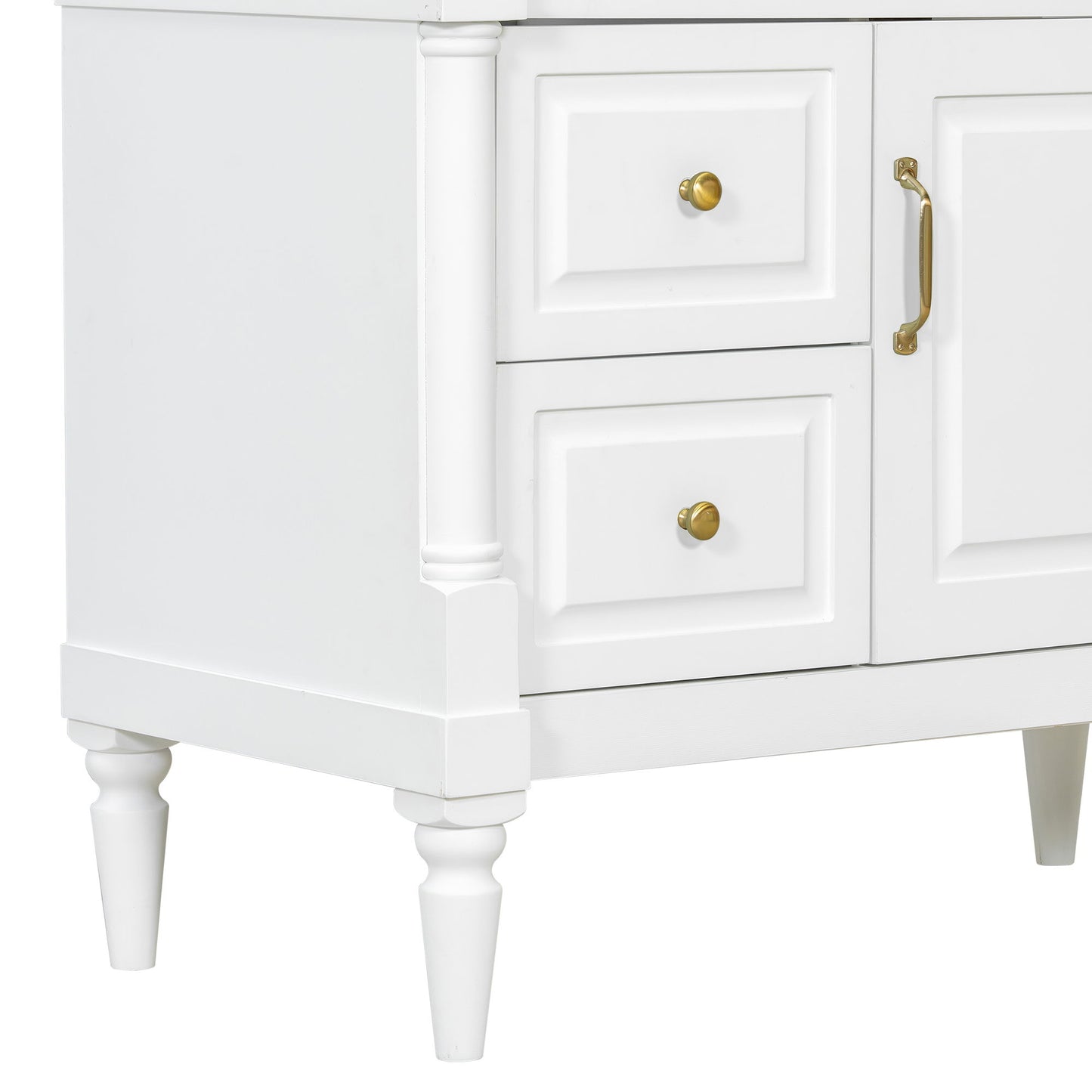 Freestanding Bathroom Vanity With Sink, Adjustable Shelf, Flip Drawer