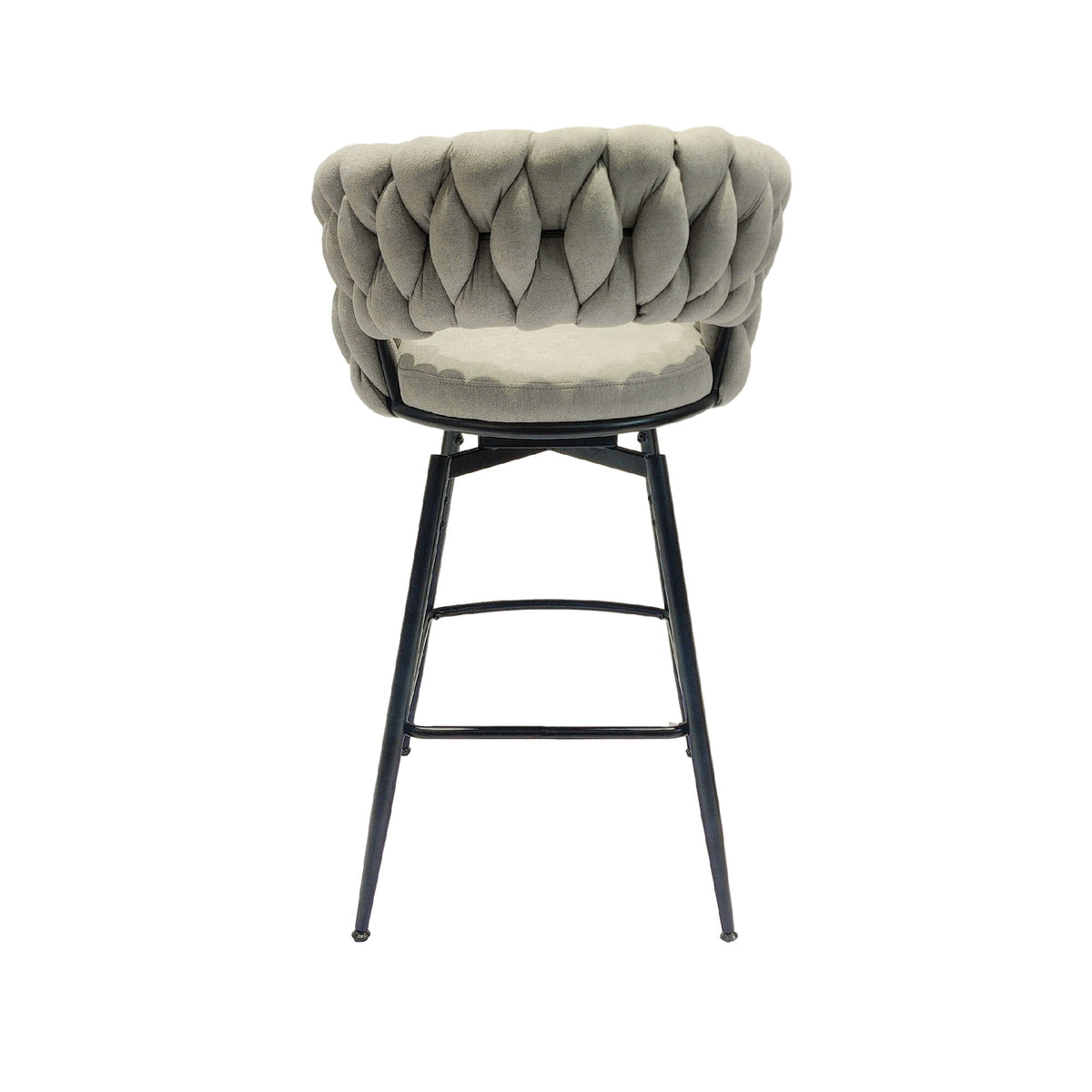 Bar Stool 360 Swivel With Back Footrest