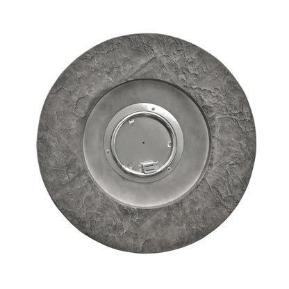 Transitional Outdoor 32" Round Propane Fire Pit Table, Lightweight Concrete Construction - Stone Gray