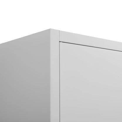 2 Door File Cabinet With Lock, 4 Adjustable Shelves, Heavy-Duty