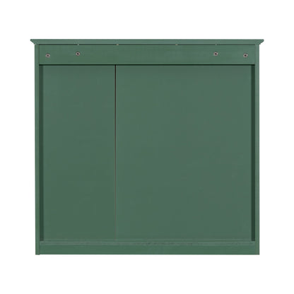 Bathroom Vanity With Top Sink, 2 Doors And 3 Drawers, Freestanding Set With Mirror Cabinet