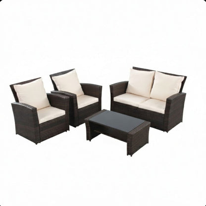 Modern Patio Set With Table And Cushions