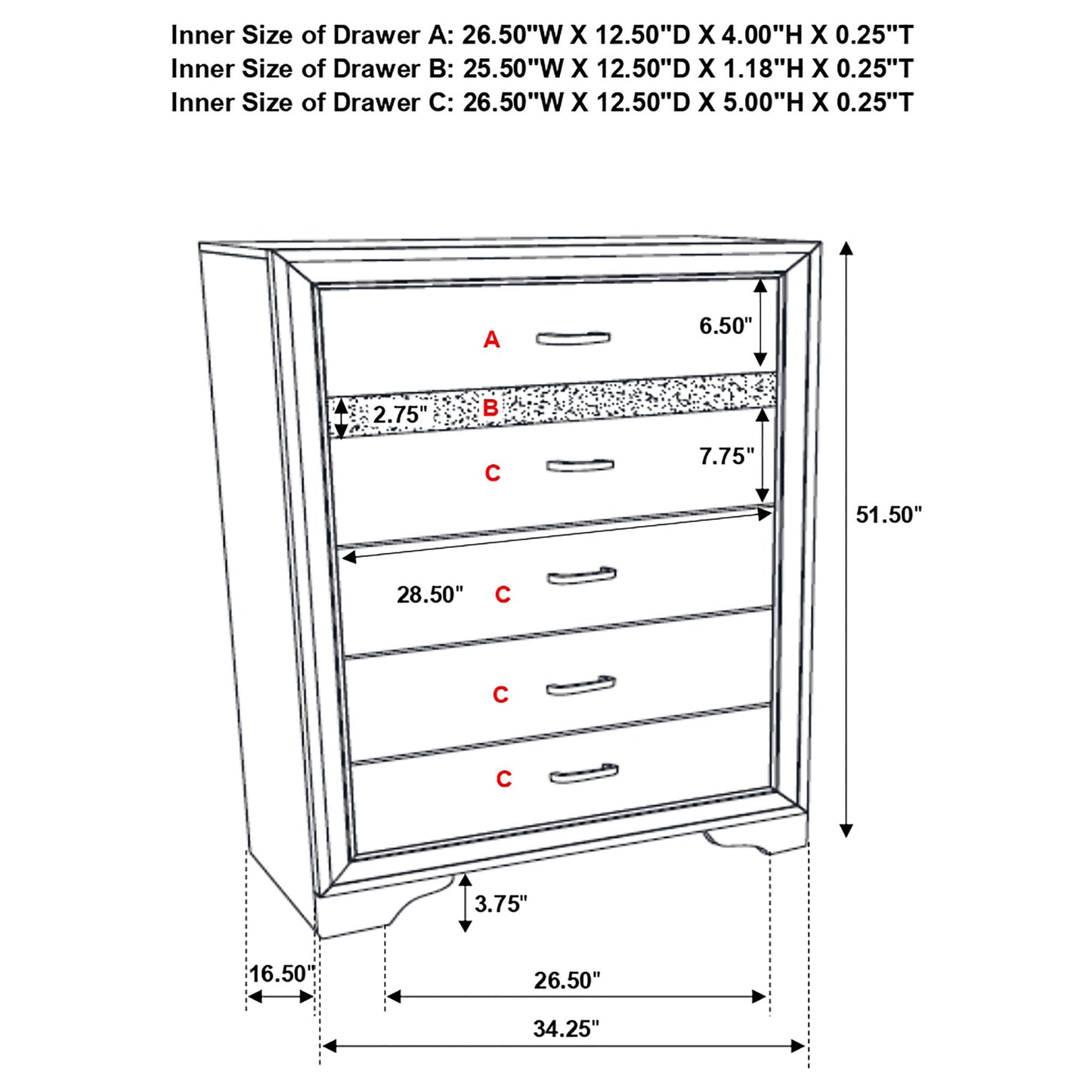 Annie - 5 Piece Bedroom Set