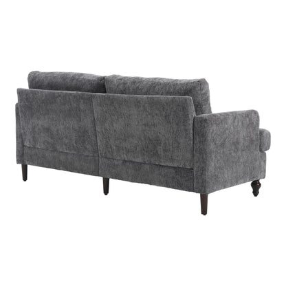 Mid Century Modern Fabric Loveseat Sofa, 2 Seat Upholstered Couch