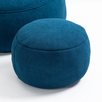 Bedding Bean Bag Sofa Chair High Pressure Foam With Footrest