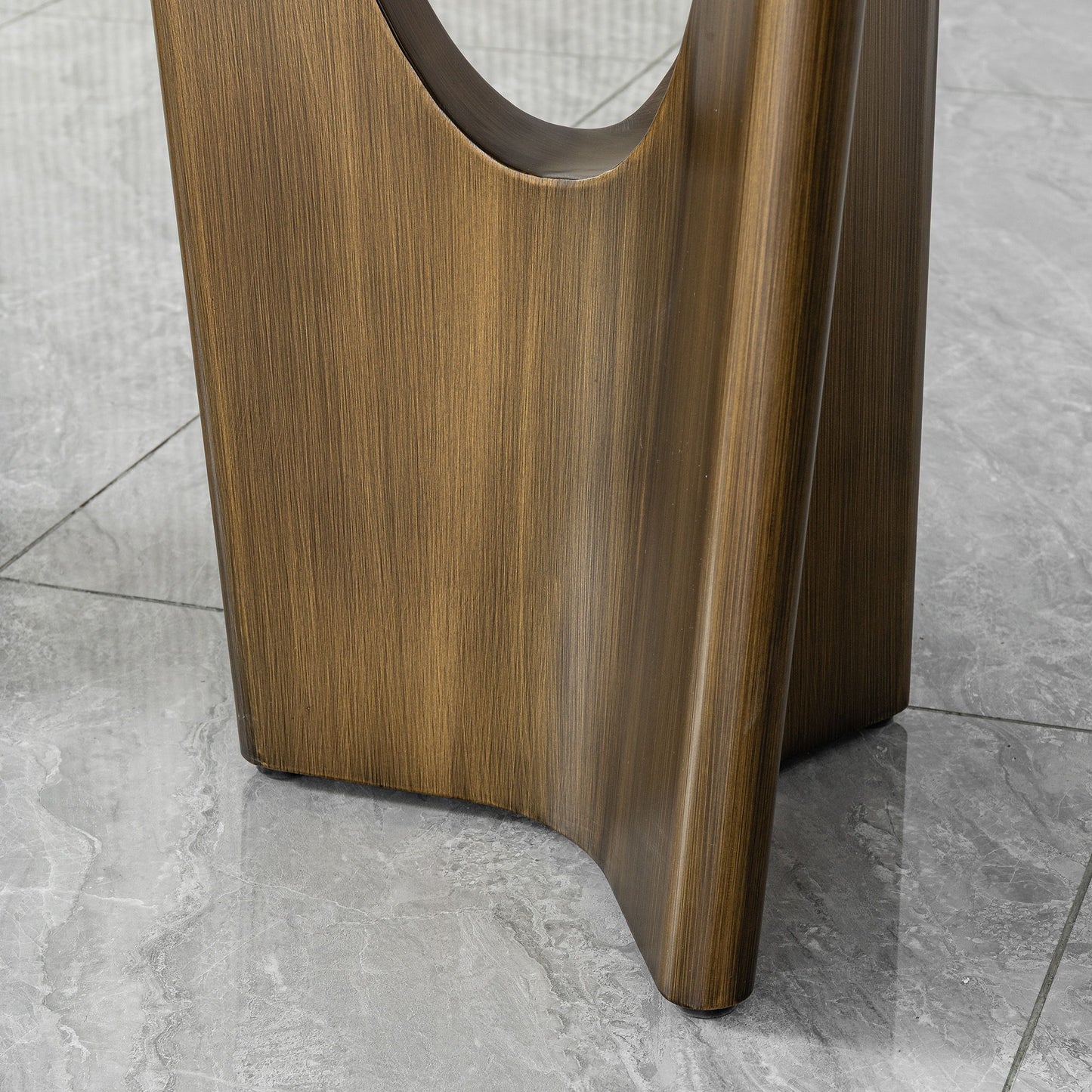 Console Table - Antique Bronze / Beige