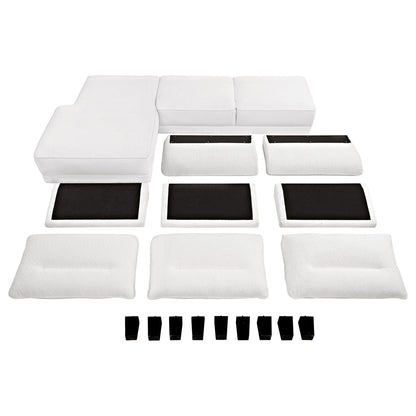 Granholm - Upholstered Curved Arm Sectional Sofa - White