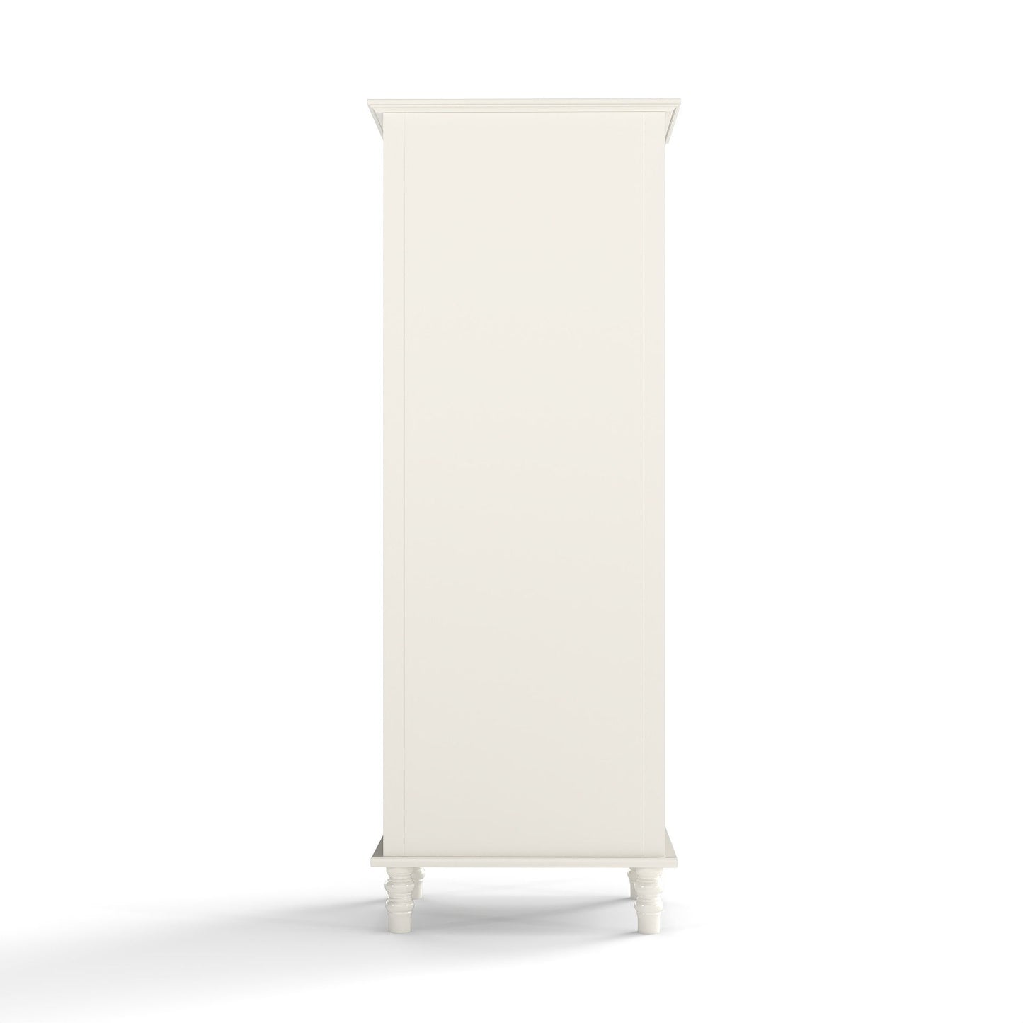 Minimalism Buffet Cabinet With Glass Doors And Double Drawer