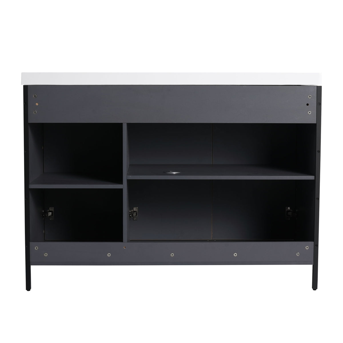 Contemporary Freestanding Bathroom Vanity With Adjustable Shelves