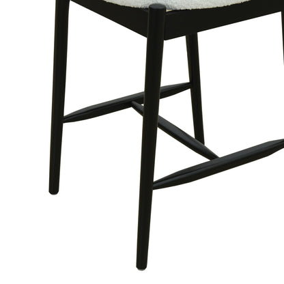 Mid Century Modern Counter Stools, Fabric Upholstered Chairs