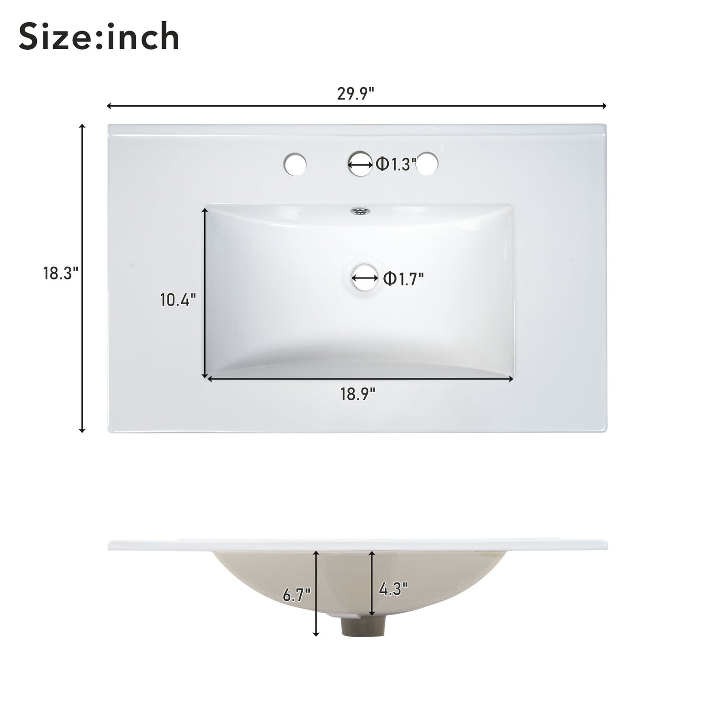Bathroom Vanity Cabinet With Doors, Soft Close Design