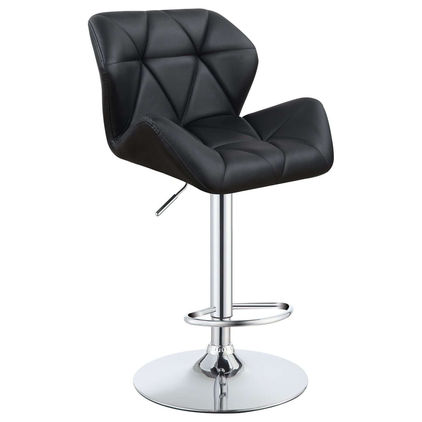 Adjustable Bar Stool With Height-Adjustable Base (Set of 2)
