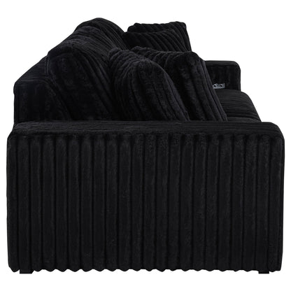 Clifford - Upholstered Dual Power Chaise Sofa - Black