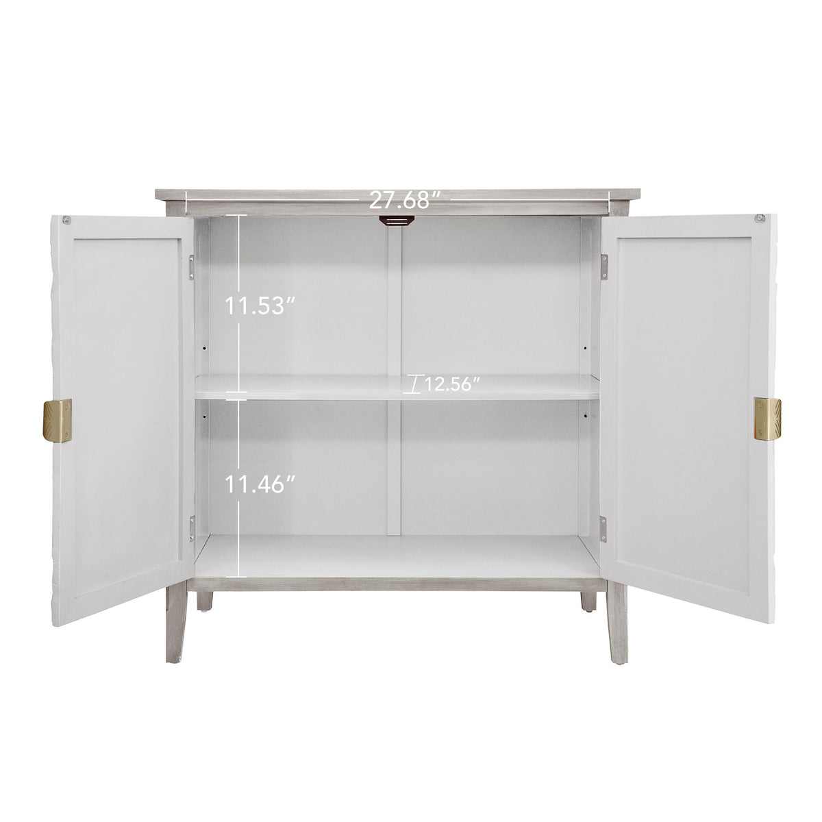 2 Door Cabinet, Suitable For Bedroom - Light Gray
