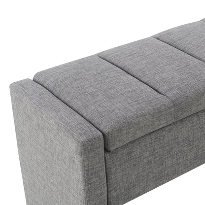 Modern Upholstered Large Bed End Bench With Storage